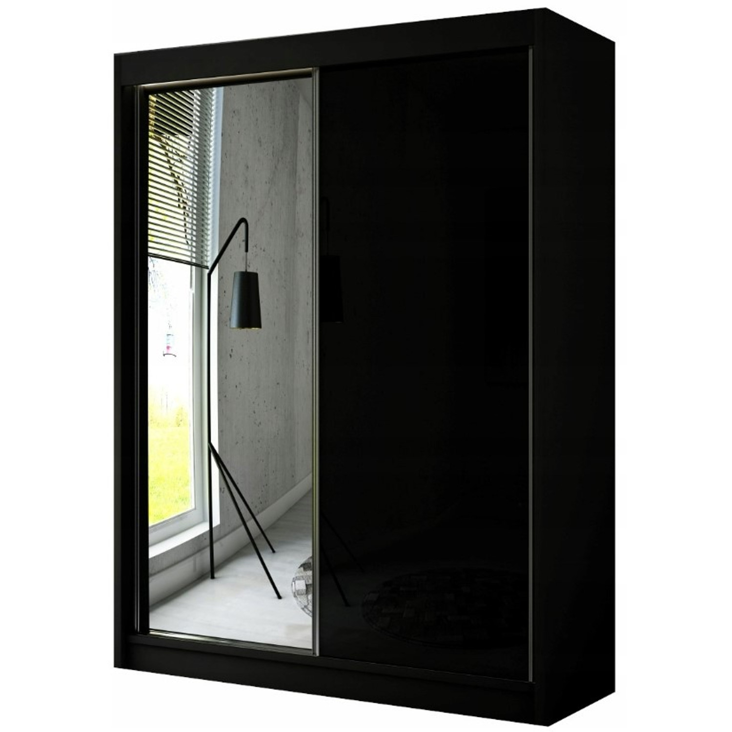 Kvalitní šatní skříň Velis 150 cm Dub Sonoma Černá