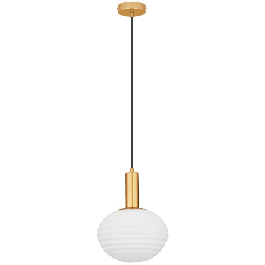 Bílo-zlaté skleněné závěsné světlo Nova Luce Allen 24 cm