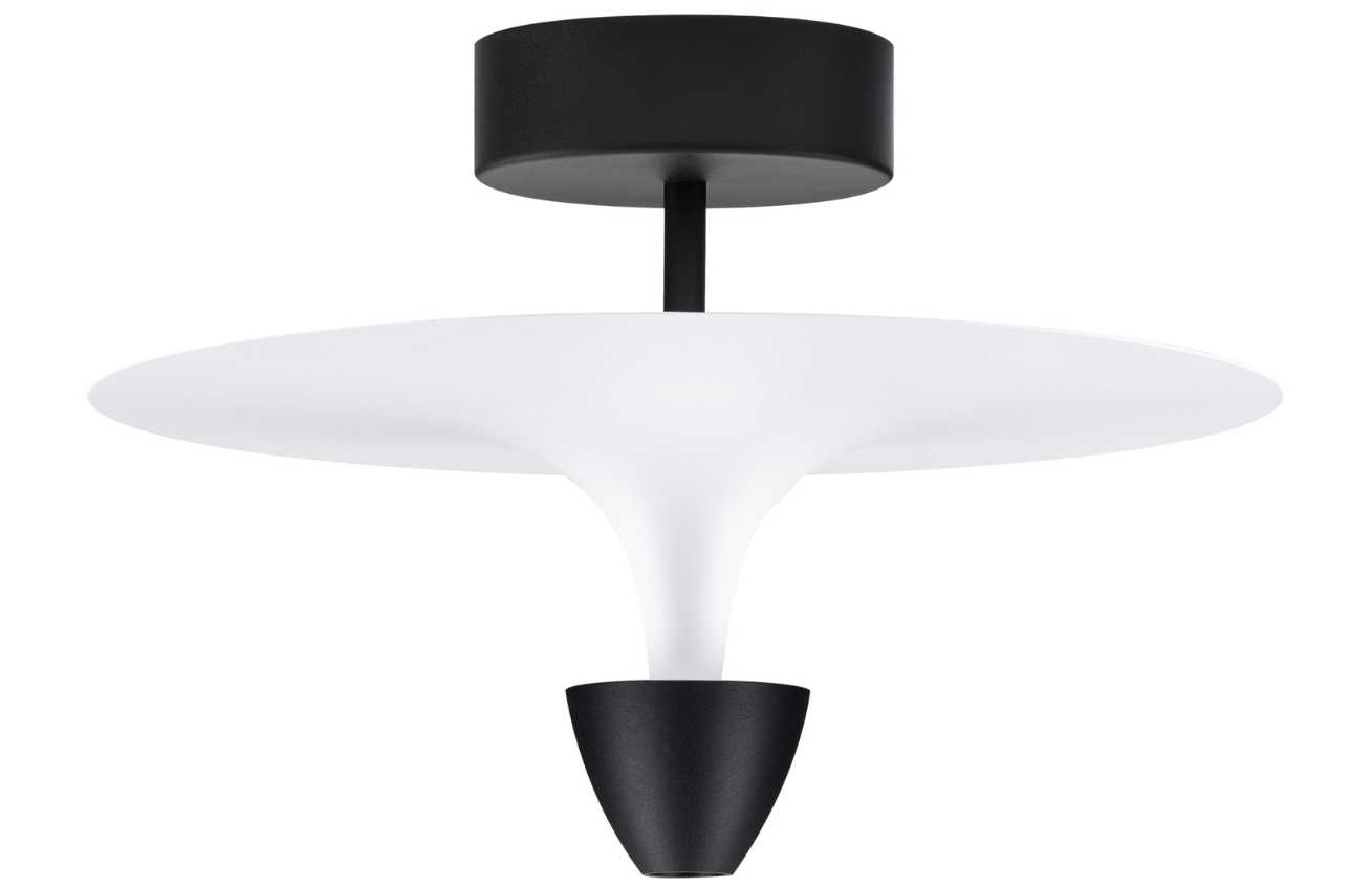 Černobílé kovové stropní LED světlo Nova Luce Luet 34 cm
