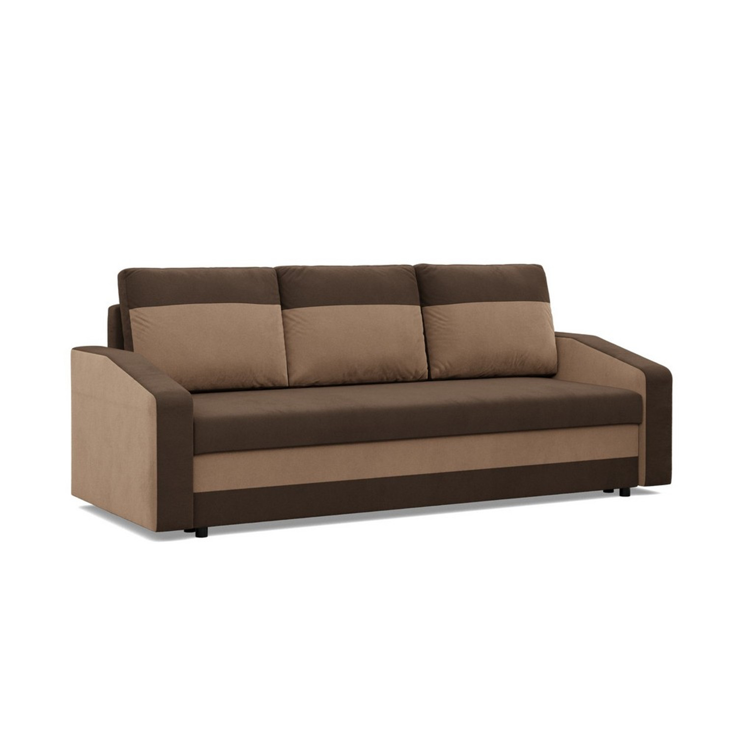 Velká rozkládací pohovka HEWLET model 3 Hnědá/cappuccino
