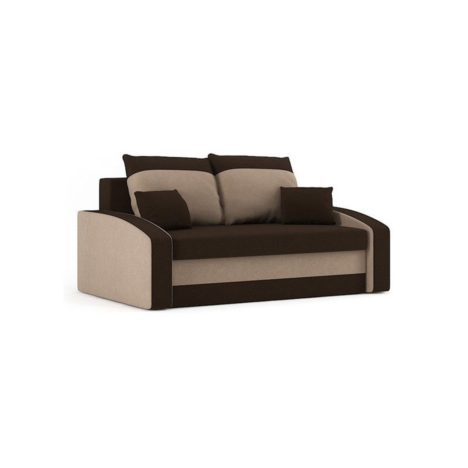 Rozkládací pohovka HEWLET model 3 Hnědá/cappuccino