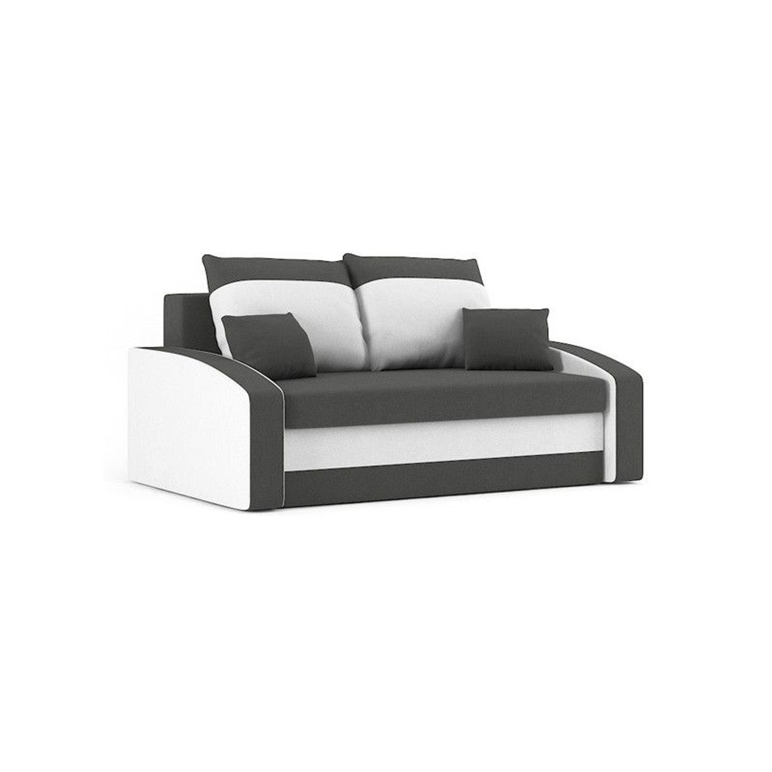 Rozkládací pohovka HEWLET model 3 Šedá/bílá