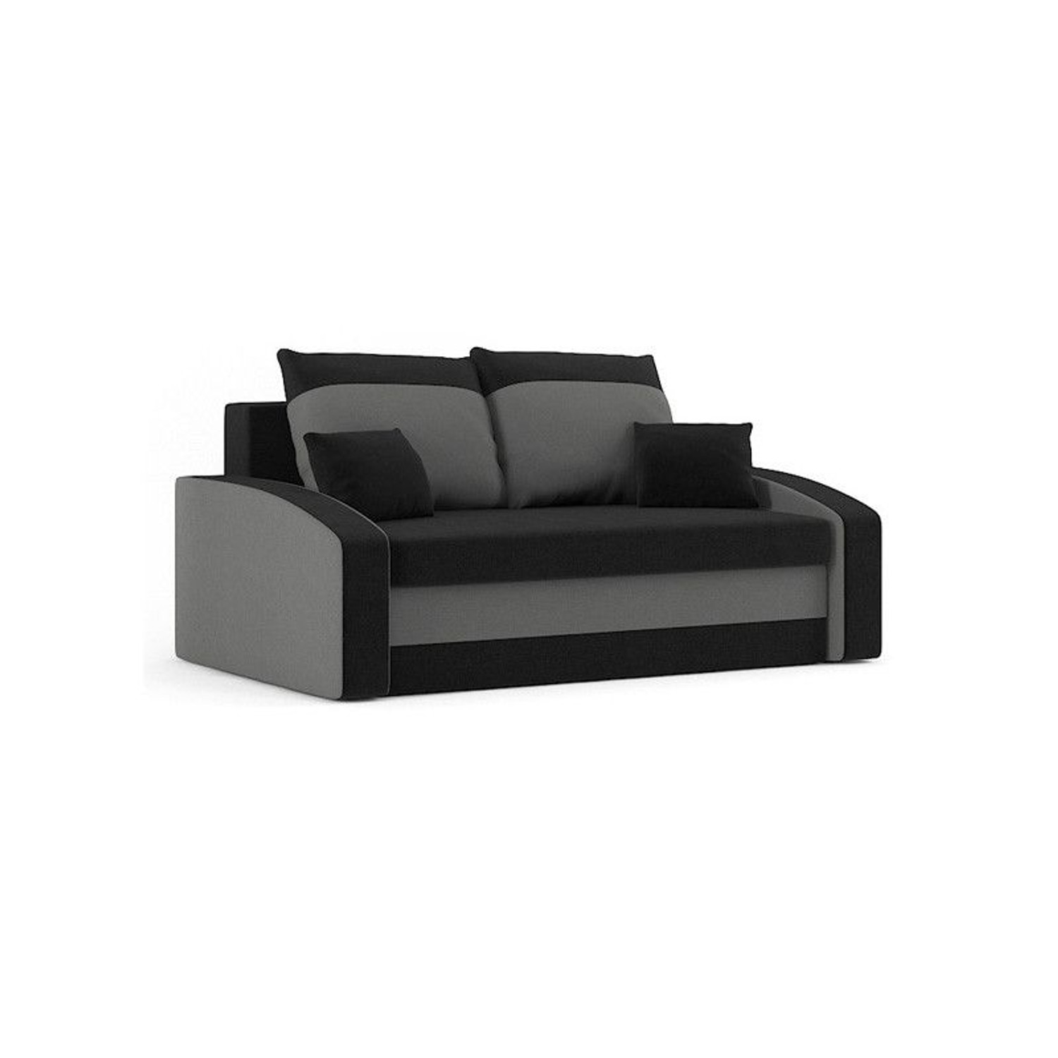 Rozkládací pohovka HEWLET model 3 Černá/šedá