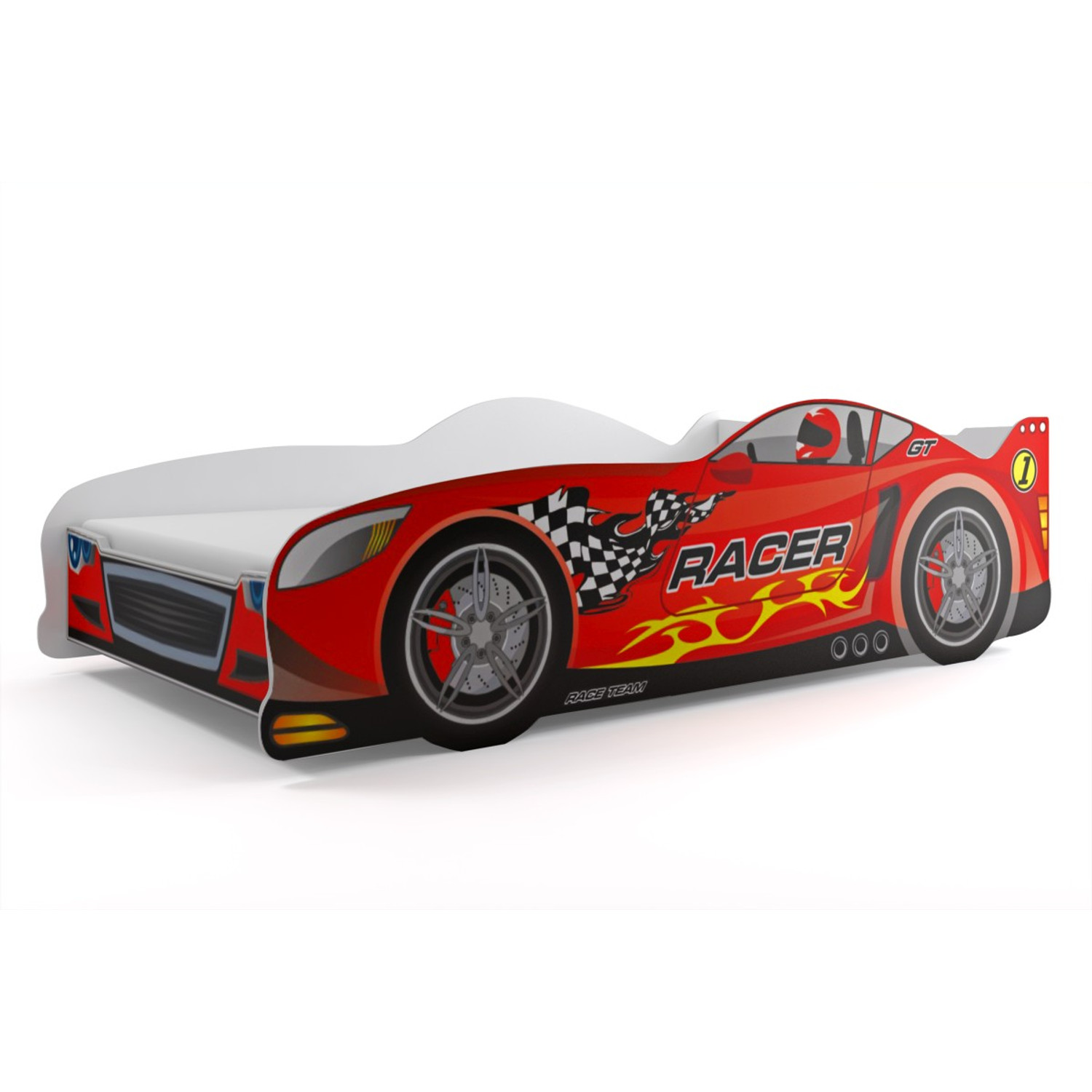 Dětská postel CARS 160x80 cm Červená