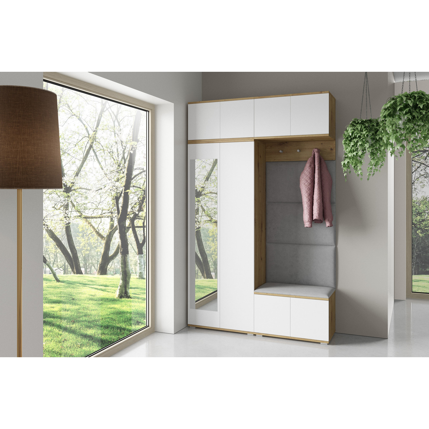 Předsíňová stěna SEVILLA III Šedá III