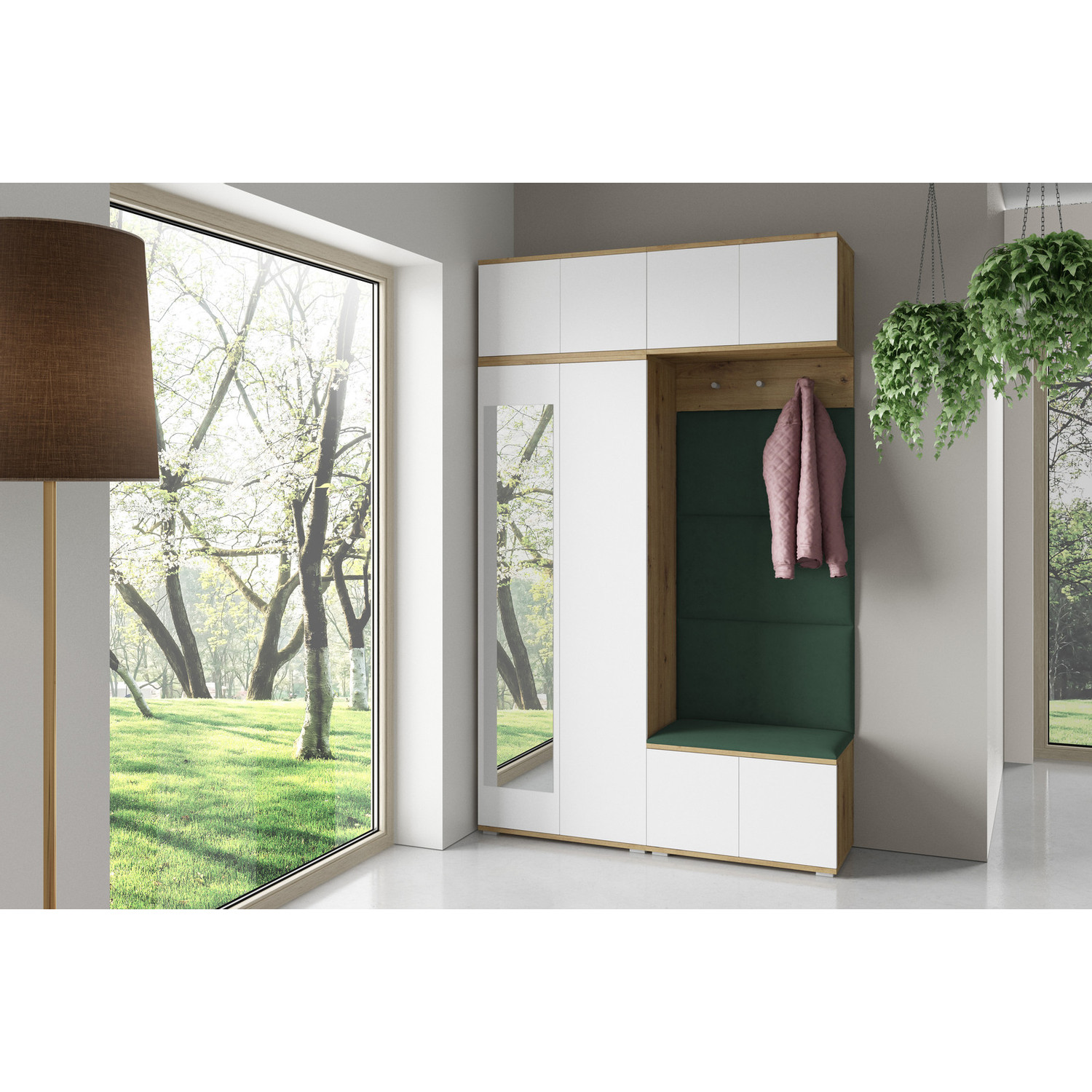 Předsíňová stěna SEVILLA III Zelená II