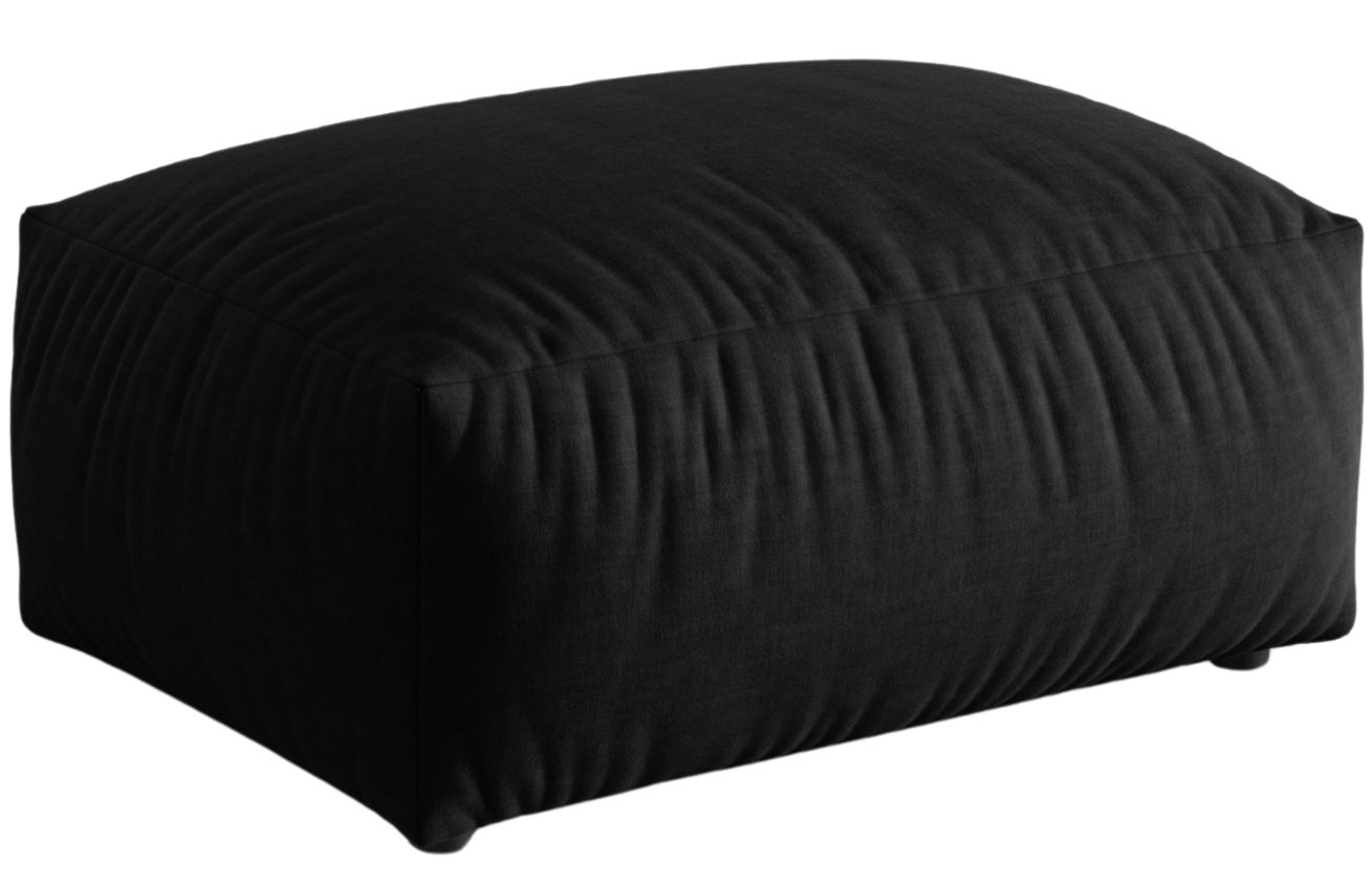 Micadoni Černá podnožka Martina 95 x 65 cm