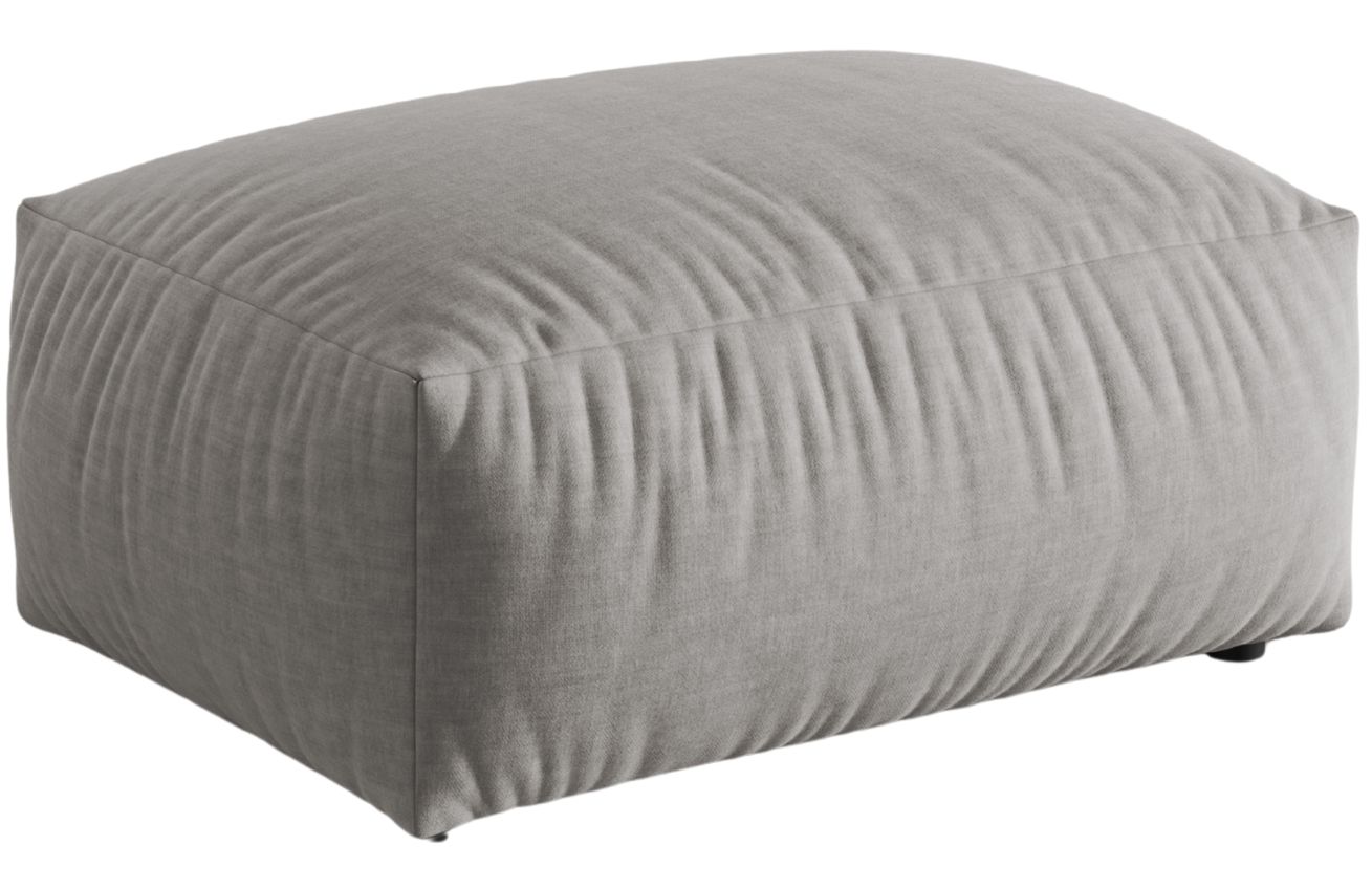 Micadoni Světle šedá podnožka Martina 95 x 65 cm