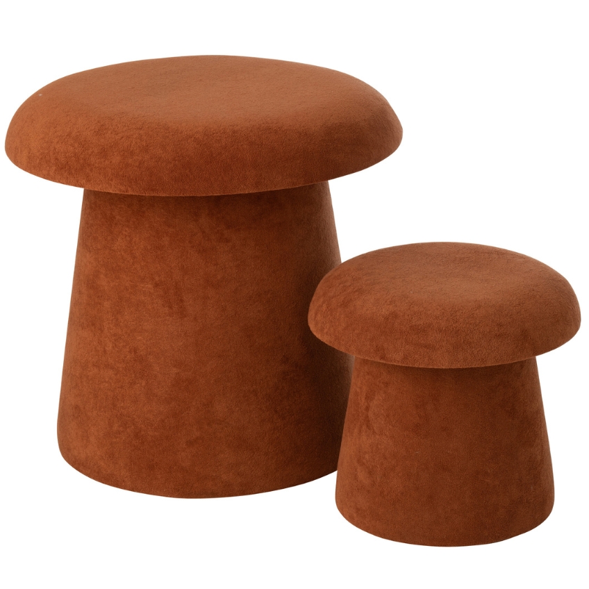 J-line Set dvou hnědých stoliček Mushroom 60/37