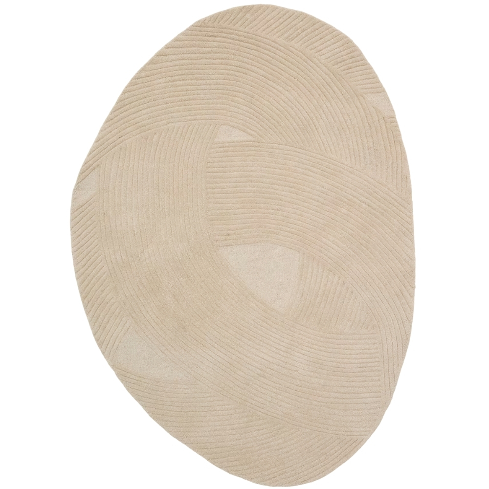 Kave Home Béžový vlněný koberec Domm 160 x 230 cm