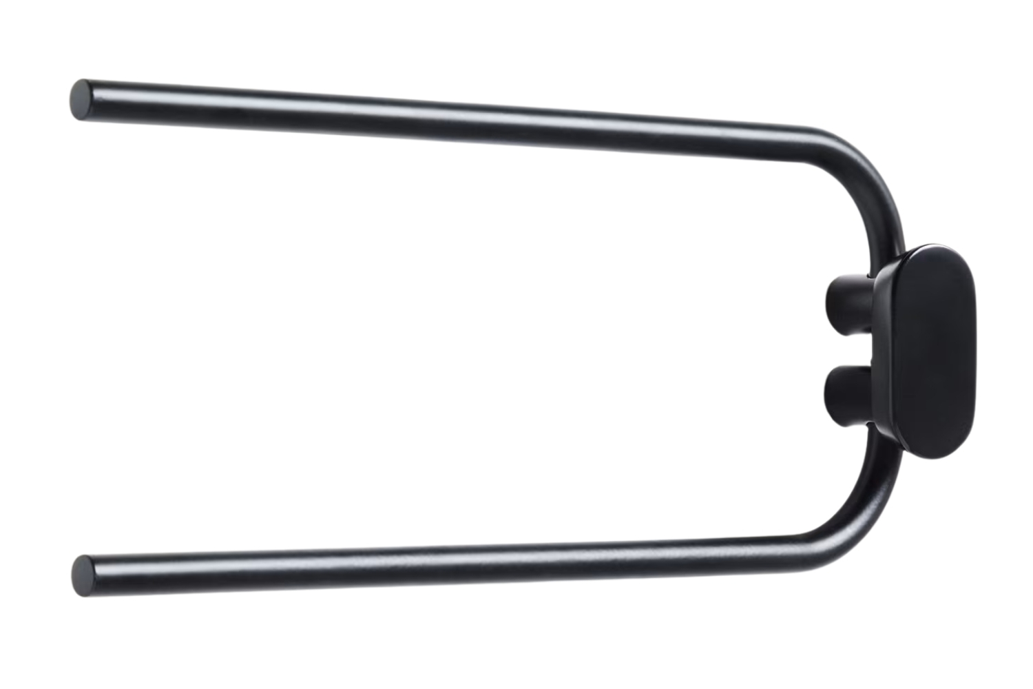 Kave Home Dvojitý černý kovový držák na ručníky Arely