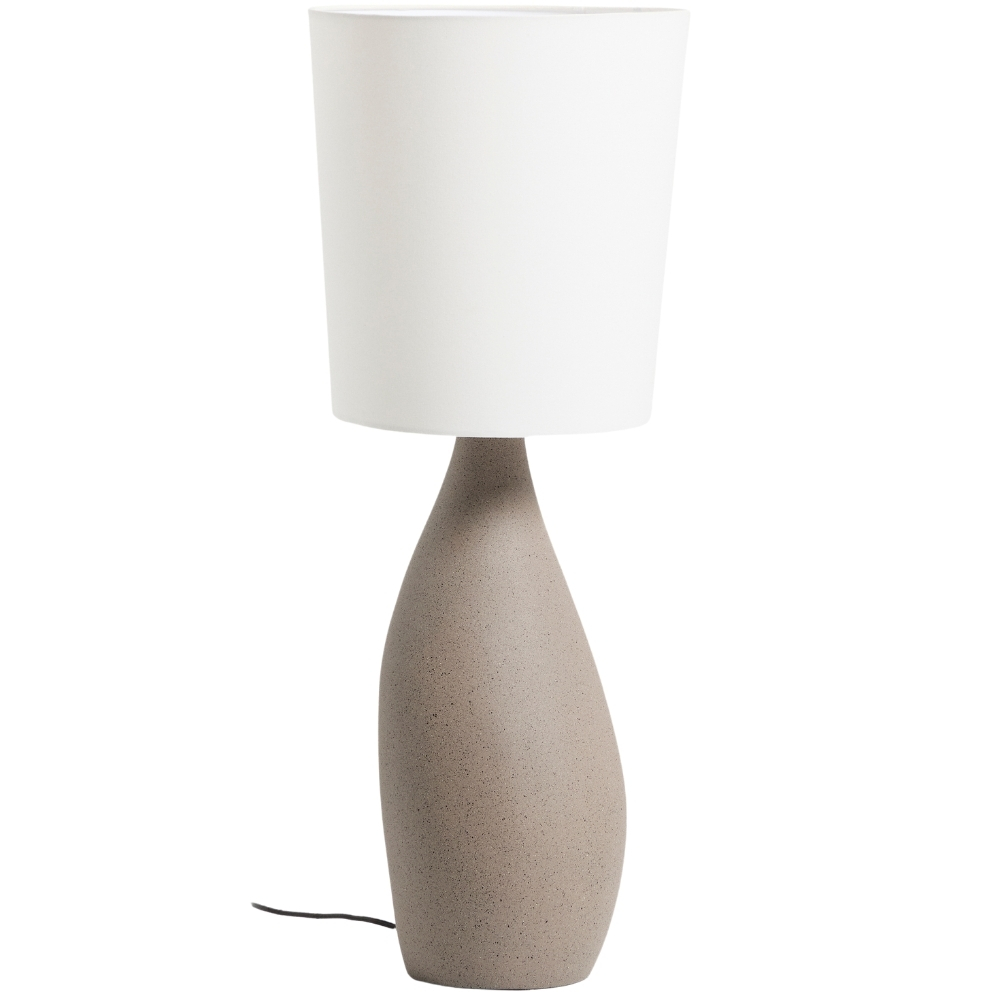 Kave Home Šedo-bílá stolní lampa Viona 77 cm