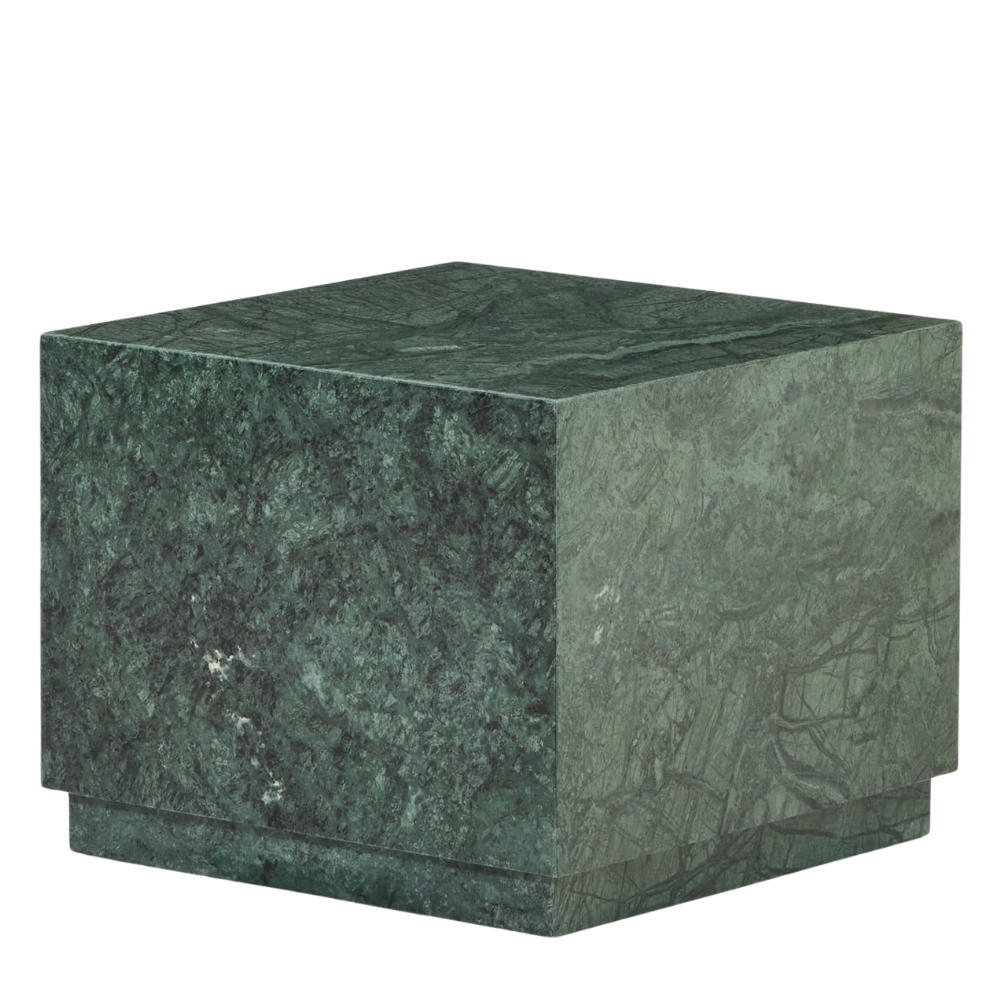 Kave Home Tmavě zelený mramorový odkládací stolek Sorein 50 x 50 cm