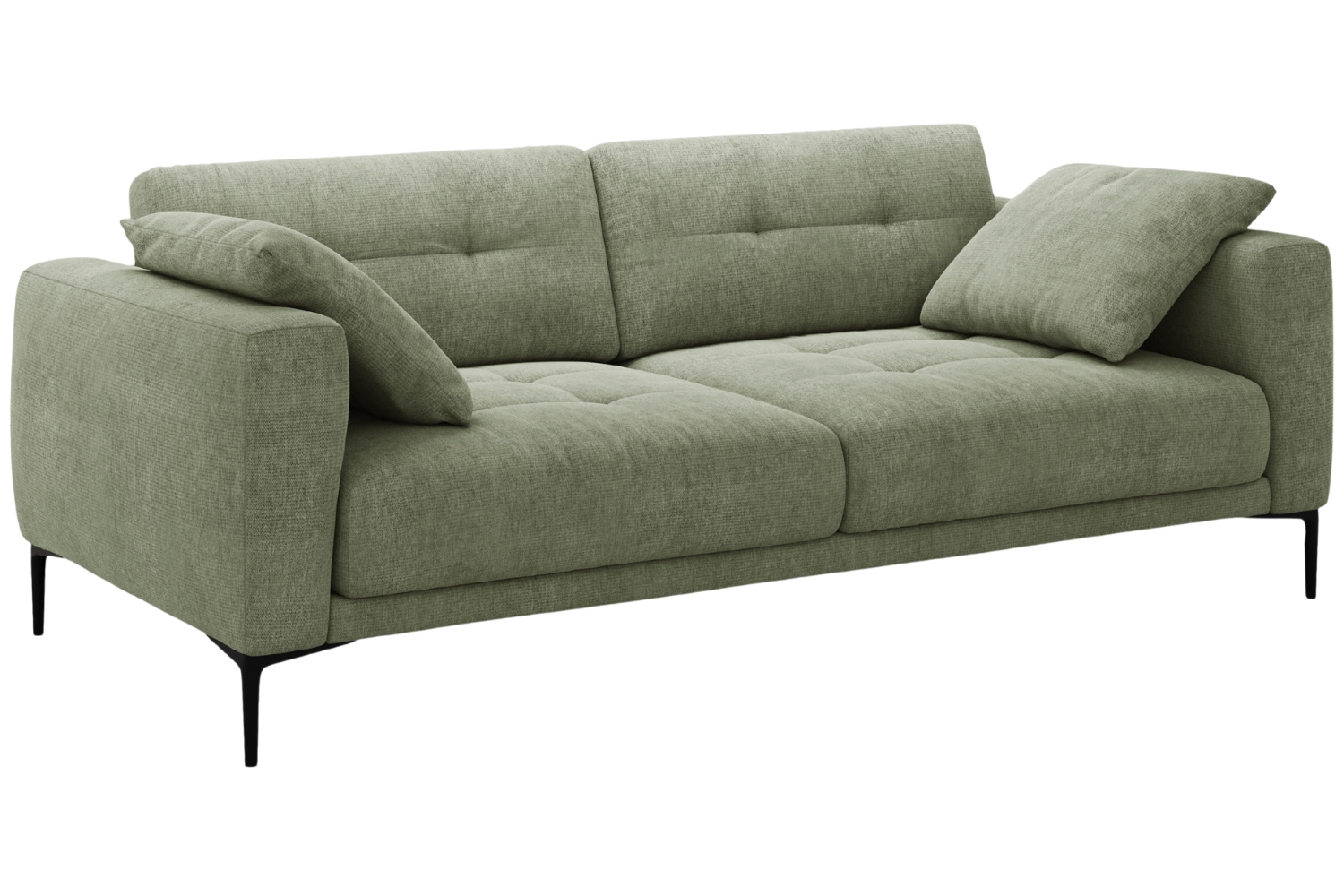 Micadoni Olivově zelená čalouněná čtyřmístná pohovka Bemy 230 cm