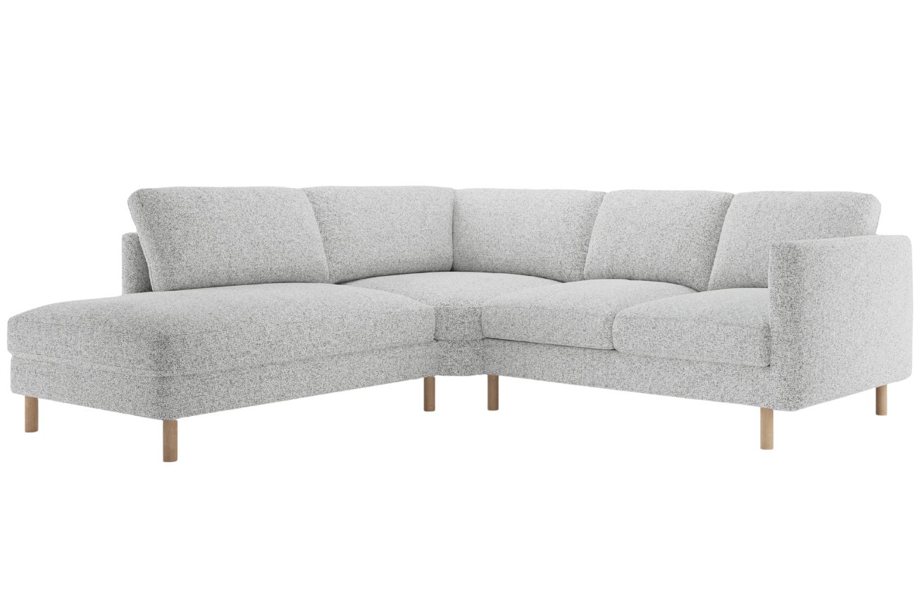 Micadoni Šedá rohová pohovka Eden 267 cm