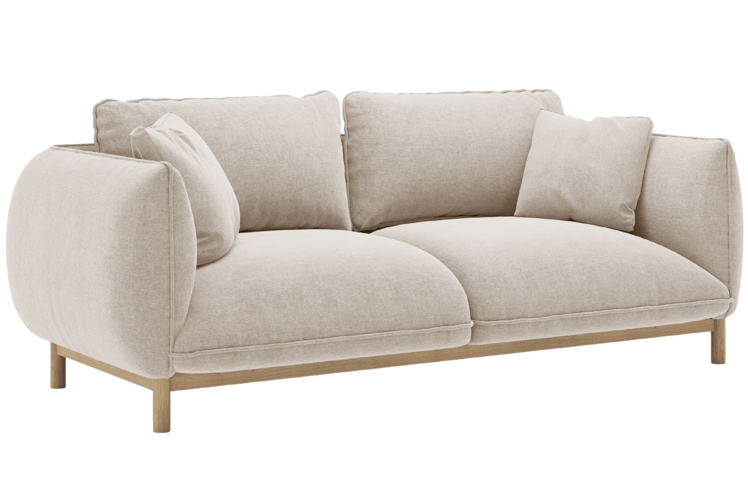 Micadoni Světle béžová dvoumístná pohovka Ada 178 cm