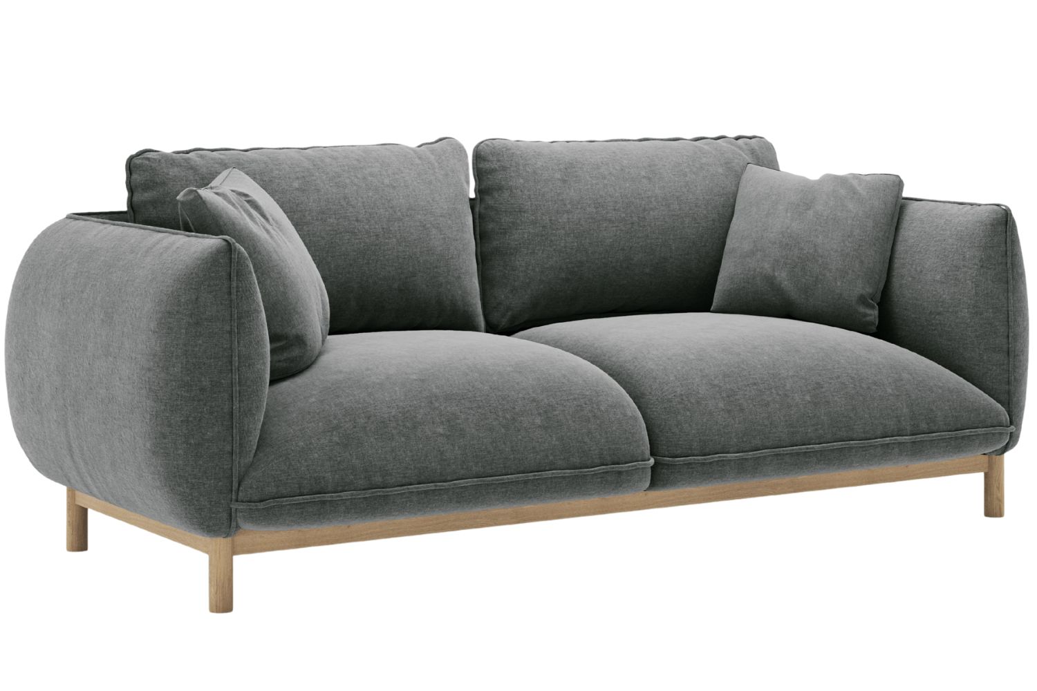 Micadoni Tmavě šedá dvoumístná pohovka Ada 178 cm