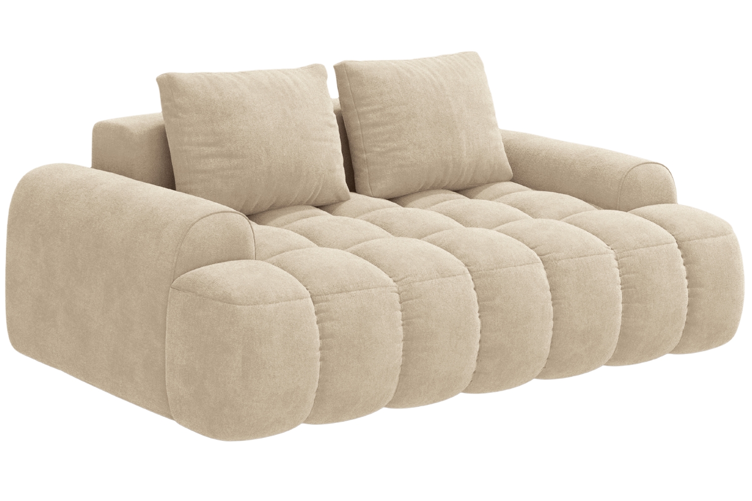 Cosmopolitan Design Světle béžová sametová dvoumístná pohovka Linz 175 cm