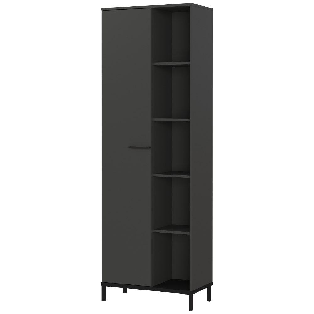 Germania Grafitově šedá kancelářská skříň Rovigo 190 x 64 cm