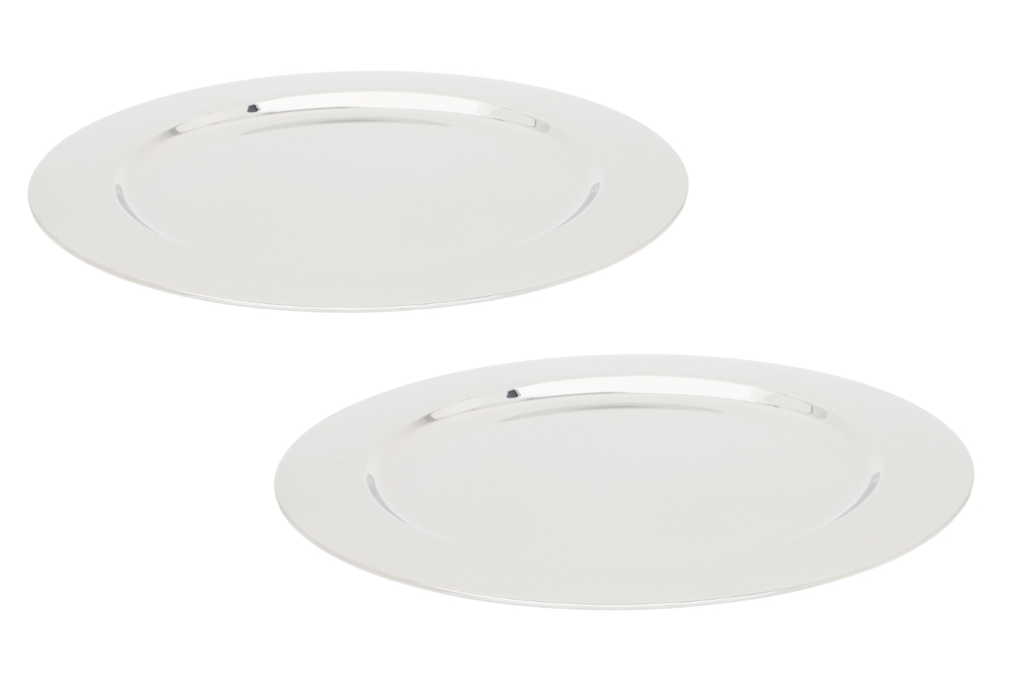 Kave Home Set dvou nerezových talířů Nirela 33 cm