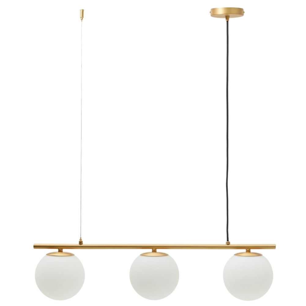 Kave Home Zlaté kovové závěsné světlo Brisia 73 cm