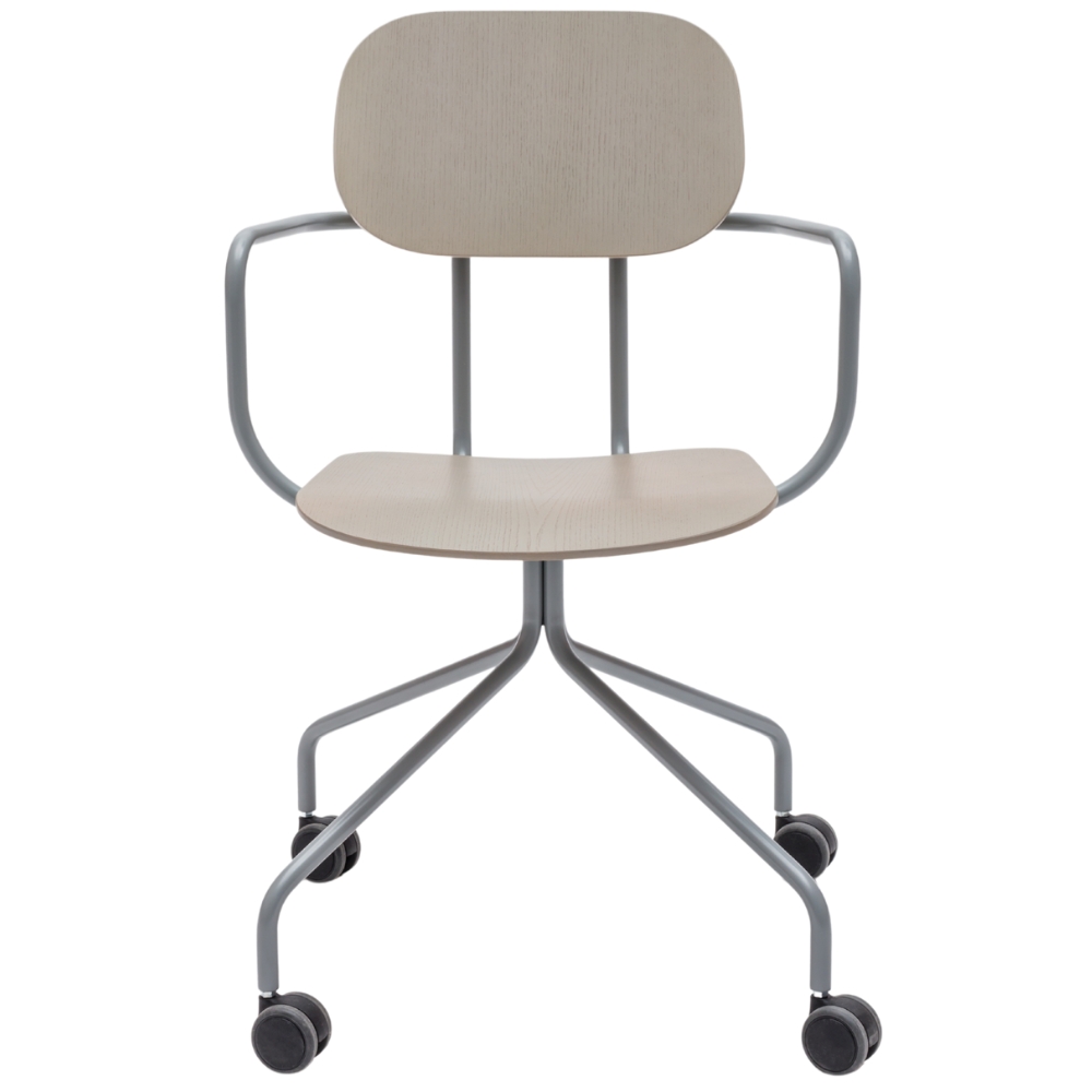 MDD Béžovo-šedá konferenční židle New School s područkami