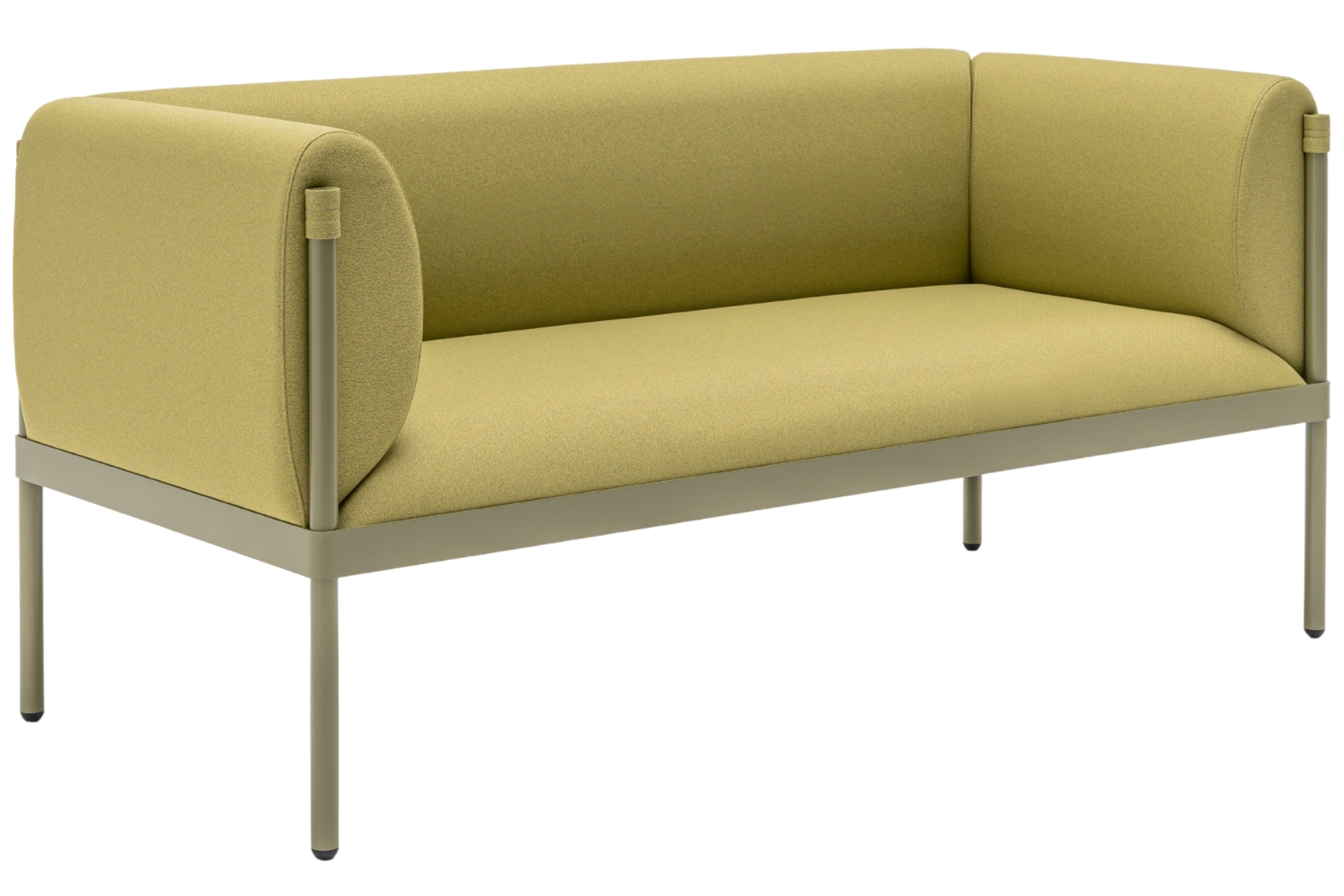 MDD Olivově zelená dvoumístná pohovka Stilt 163 cm