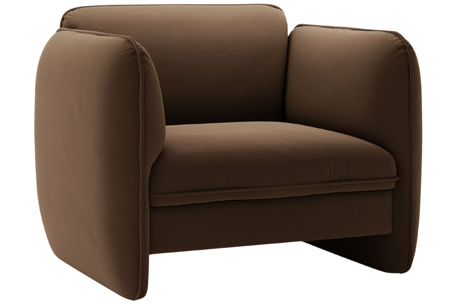 Micadoni Hnědé sametové křeslo Georgia