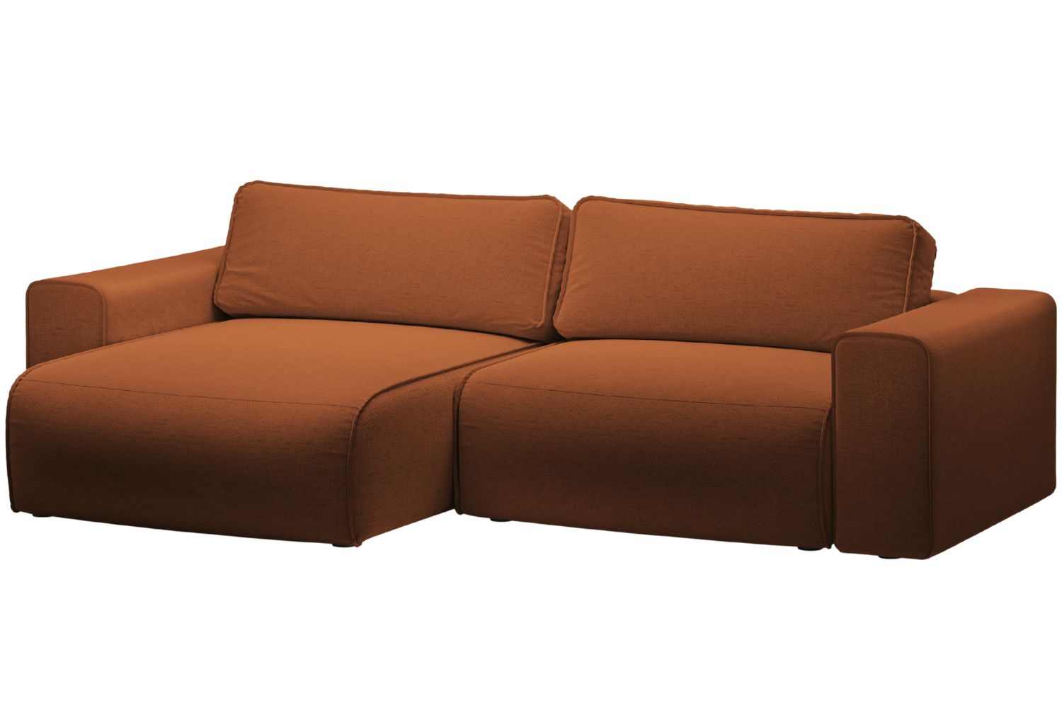 Micadoni Oranžová rozkládací pohovka Victor 246 cm