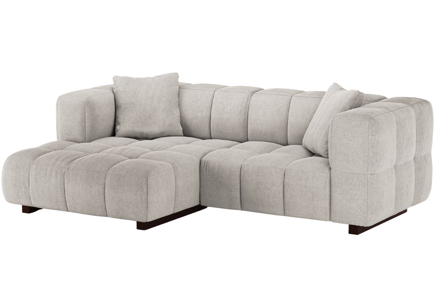 Micadoni Světle béžová rozkládací pohovka Puma 260 cm