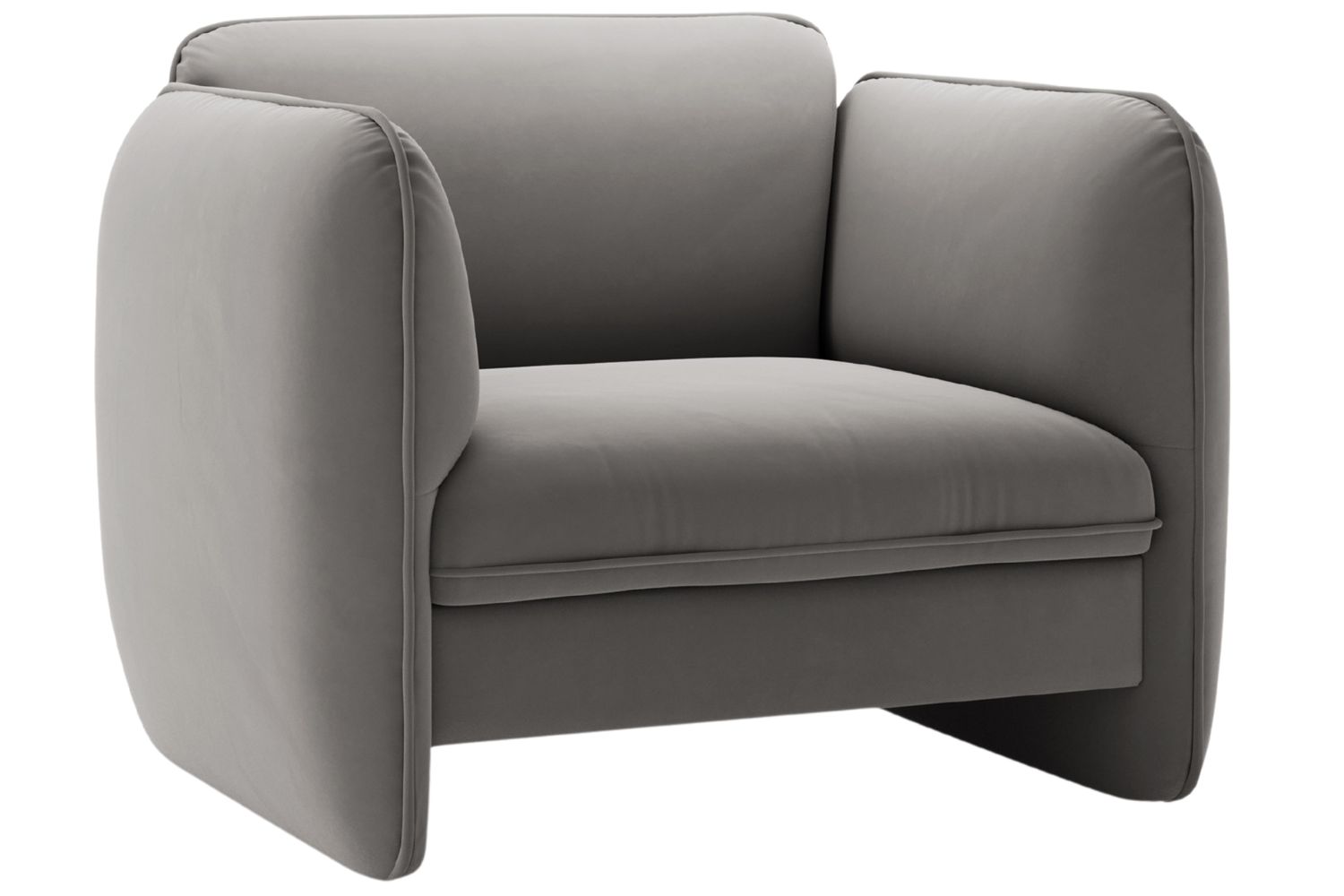 Micadoni Tmavě šedé sametové křeslo Georgia