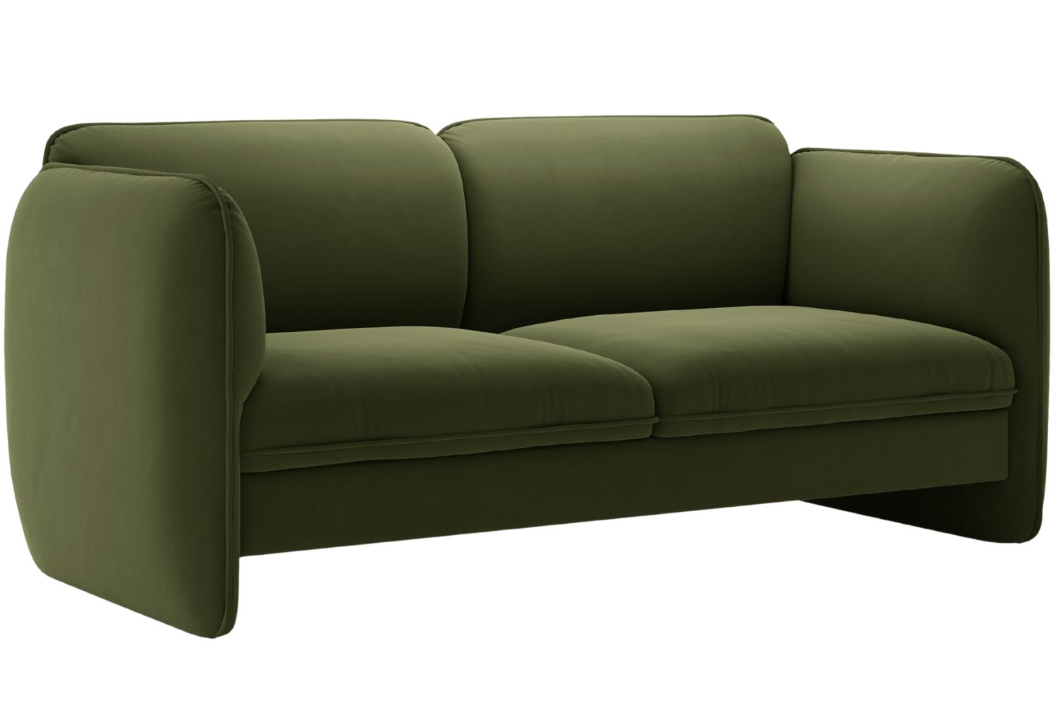 Micadoni Zelená sametová dvoumístná pohovka Georgia 168 cm