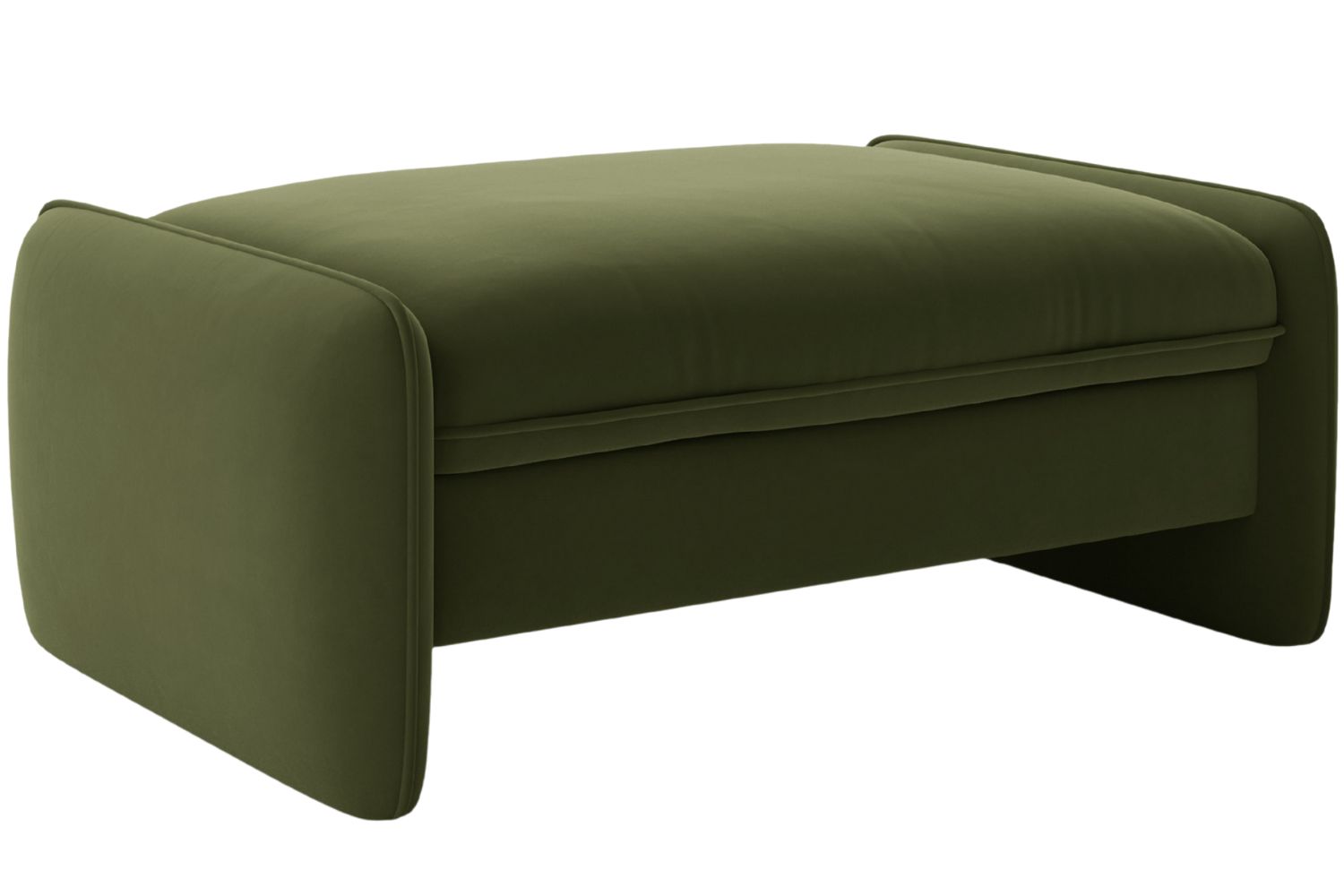 Micadoni Zelená sametová podnožka Georgia 115 x 70 cm