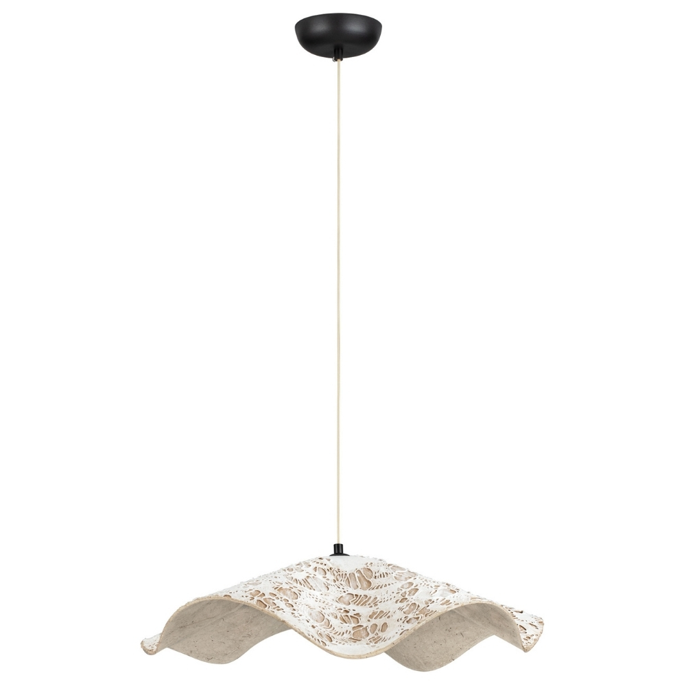 Nova Luce Bílé závěsné světlo Wabi 62 cm