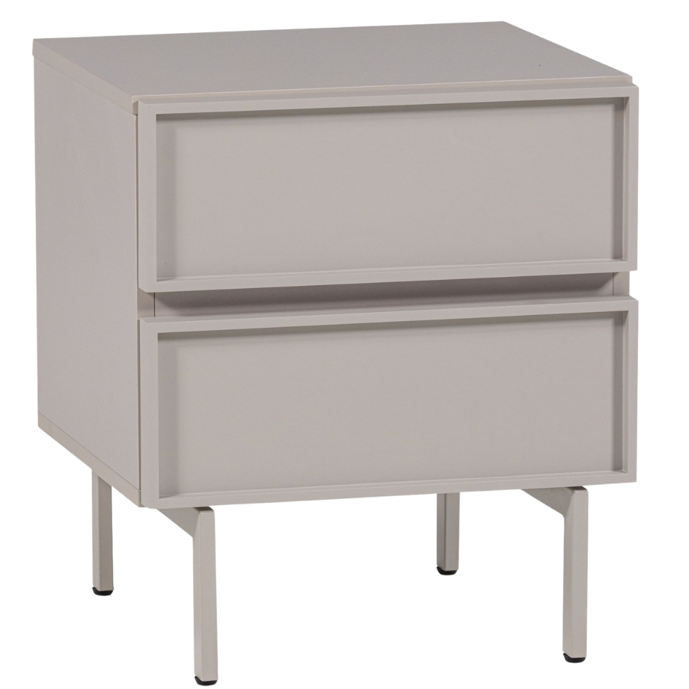 WOOOD Světle šedý noční stolek Tours 45 x 42 cm