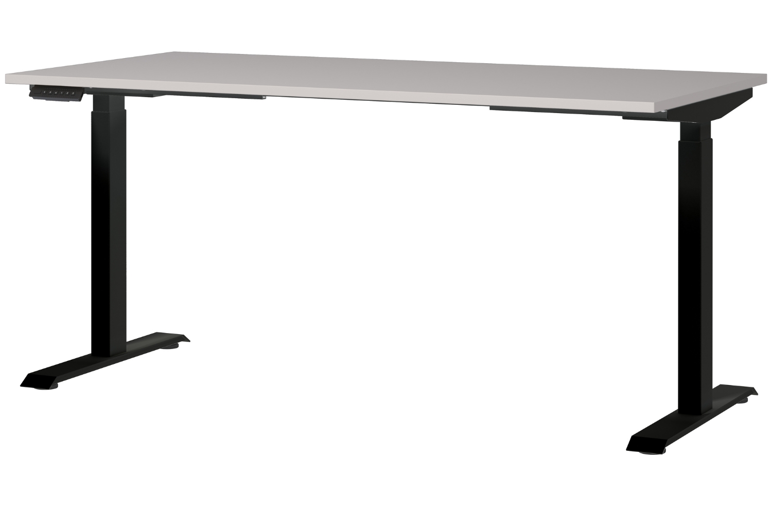 Germania Krémově bílý výškově nastavitelný pracovní stůl Mailand 160 x 80 cm s černou podnoží