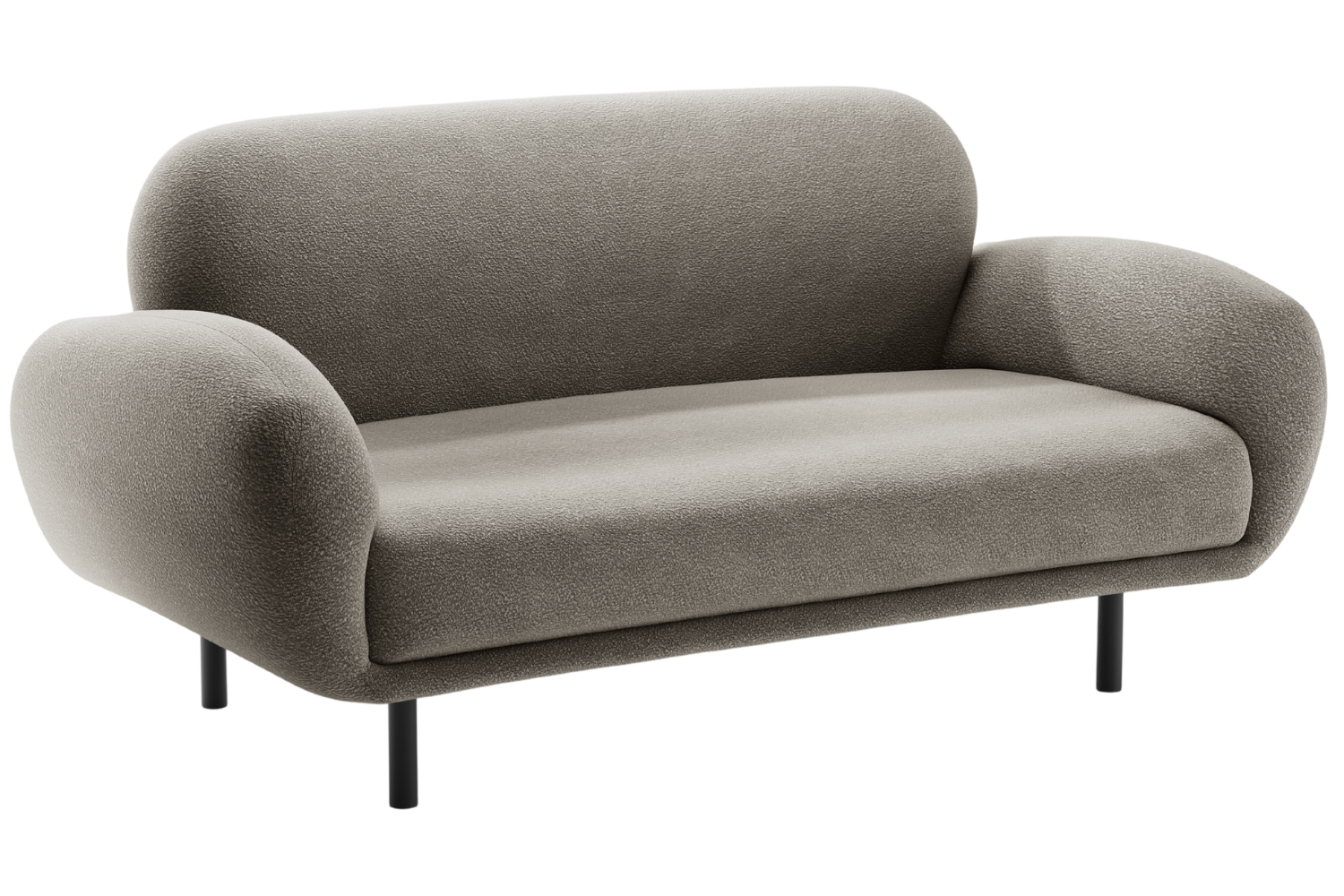 Micadoni Šedá bouclé dvoumístná pohovka Poppy 148 cm