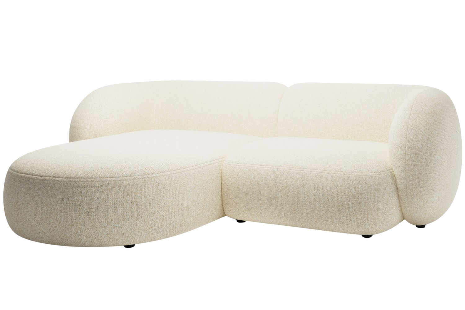 Micadoni Světle béžová rohová pohovka Kate 255 cm