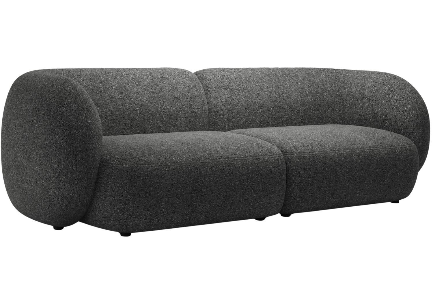 Micadoni Tmavě šedá čtyřmístná pohovka Kate 243 cm