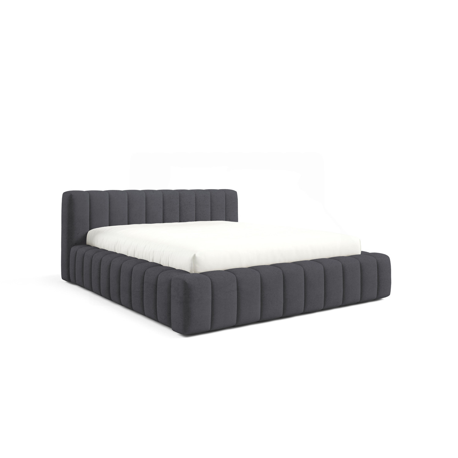 Čalouněná postel GINO 180x200 cm s nízkým čelem Černá