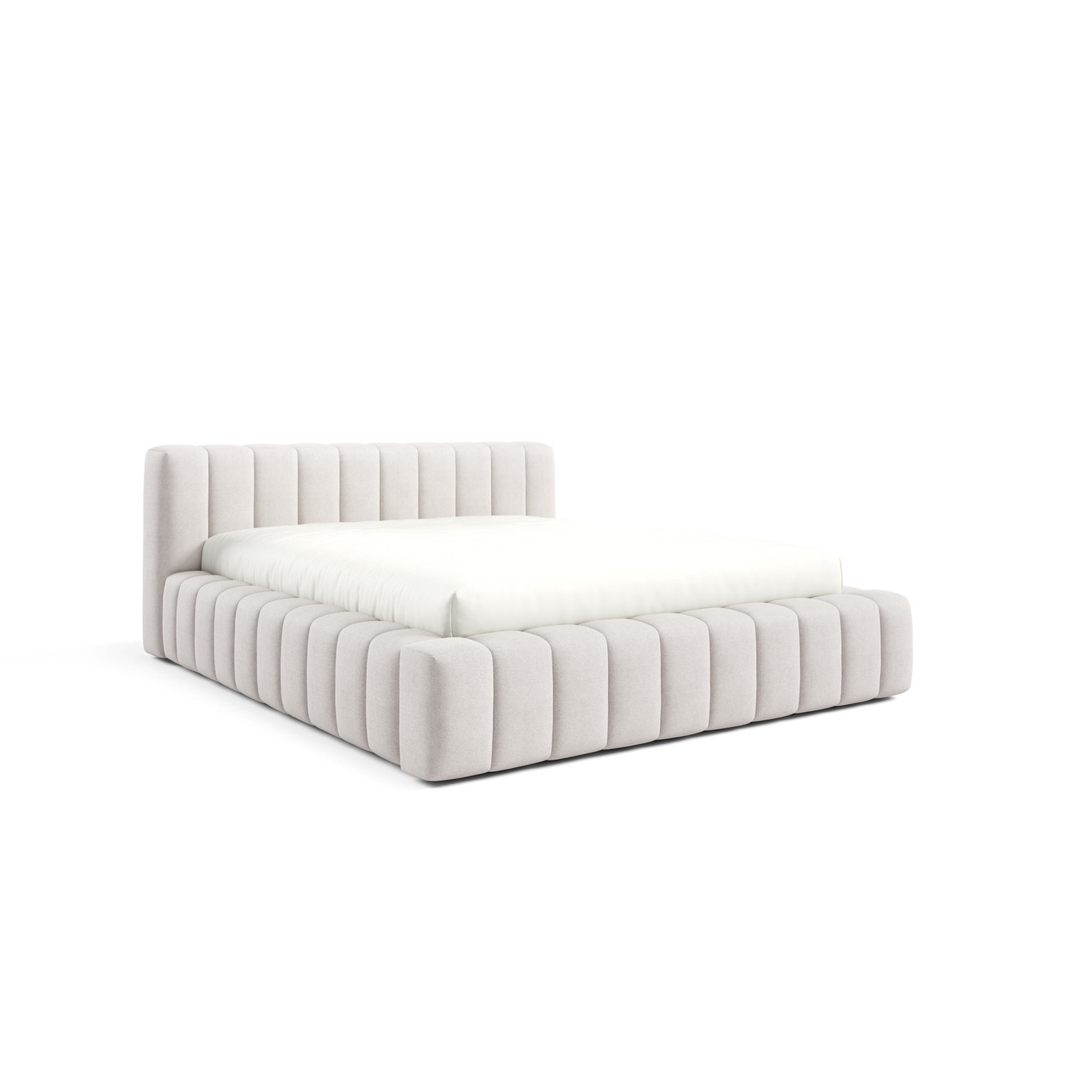 Čalouněná postel GINO 180x200 cm s nízkým čelem Béžová