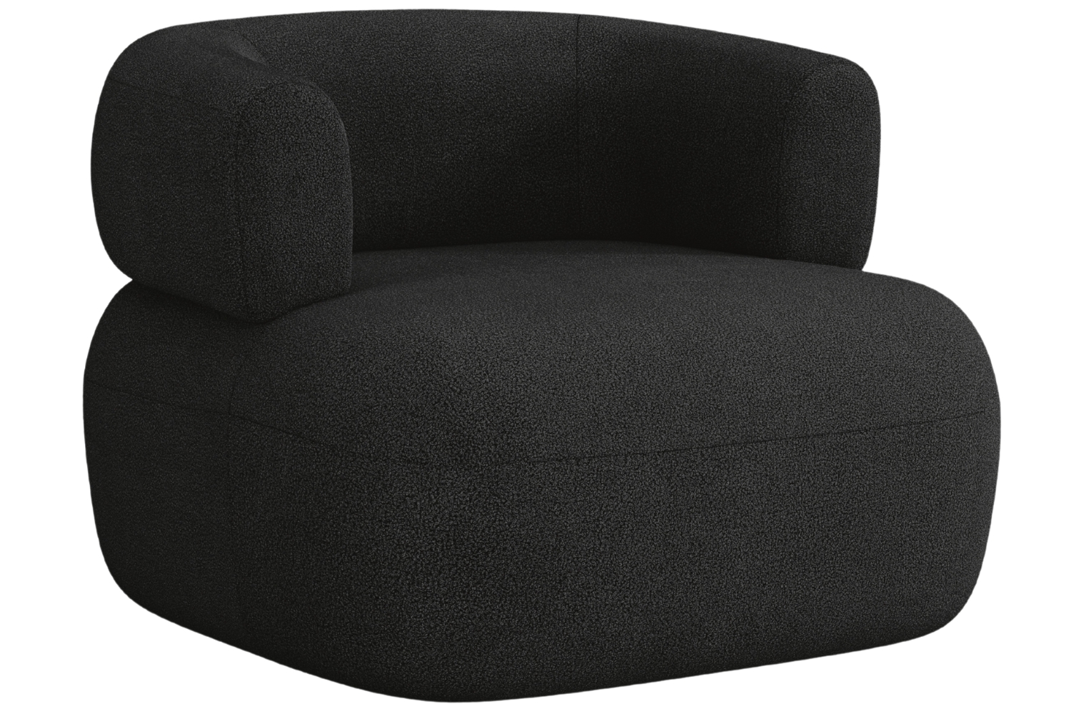 Windsor & Co Černé bouclé křeslo Aldrin