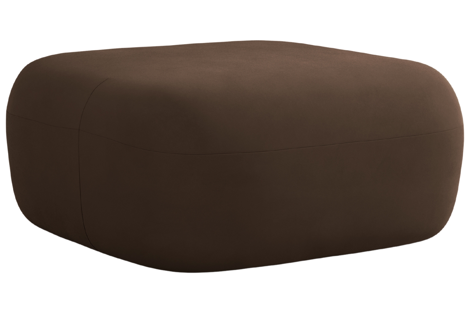 Windsor & Co Hnědá sametová podnožka Aldrin 90 x 88 cm