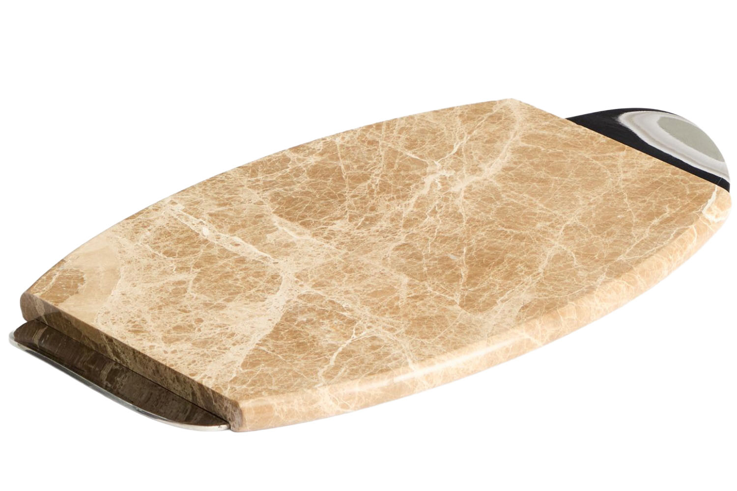 Kave Home Béžový mramorový servírovací podnos Adoma 39