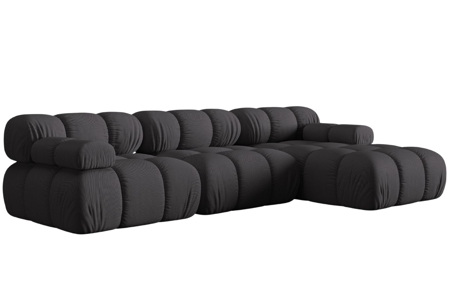 Micadoni Šedá rohová pohovka Bellis 282 cm