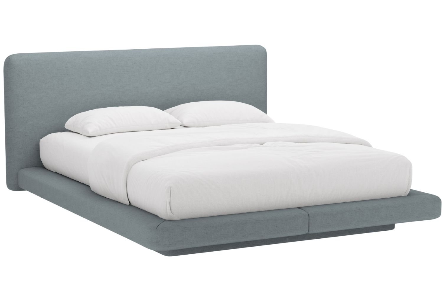 Micadoni Světle modrá dvoulůžková postel Linea 160 x 200 cm