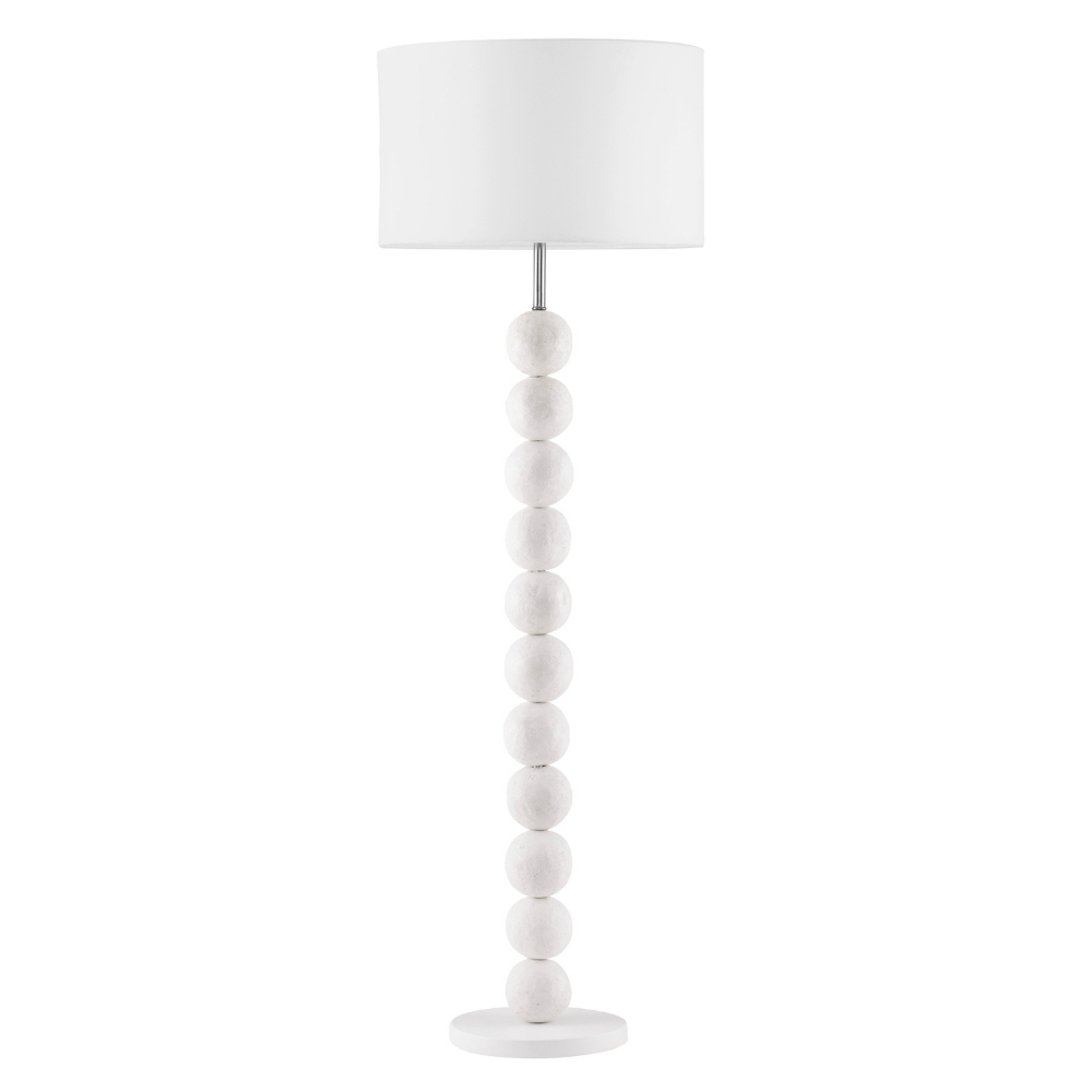 Nova Luce Bílá stojací lampa Chamois 155 cm