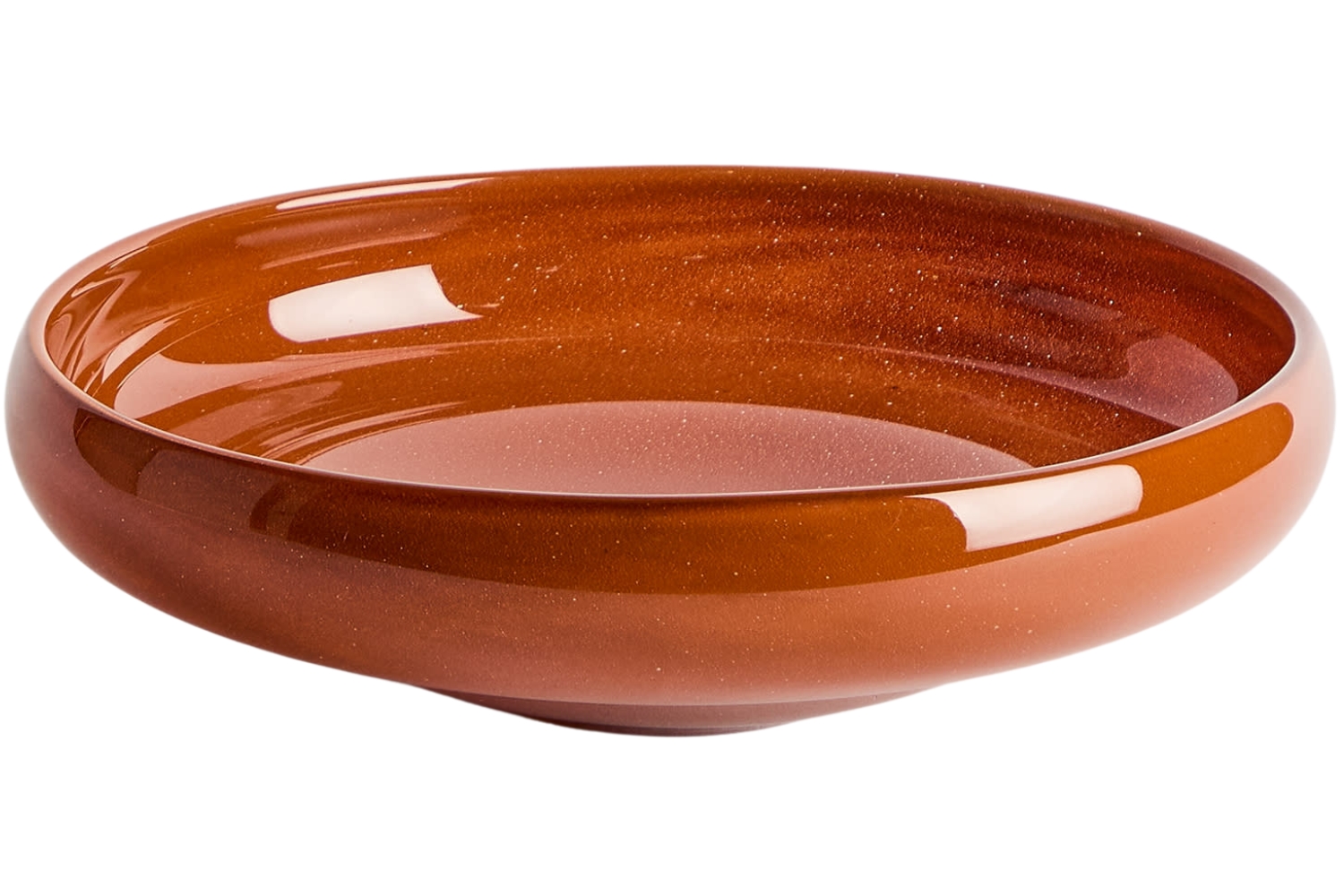 Červená skleněná dekorativní mísa kave home Denuo Ø 34 cm