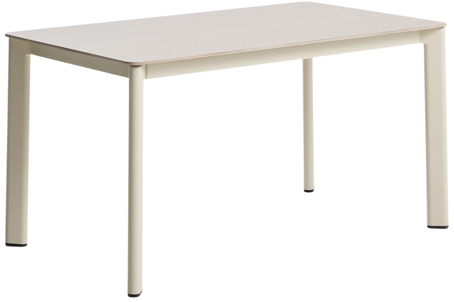 Kave Home Béžový stůl s keramickou deskou Anafi 140 x 80 cm