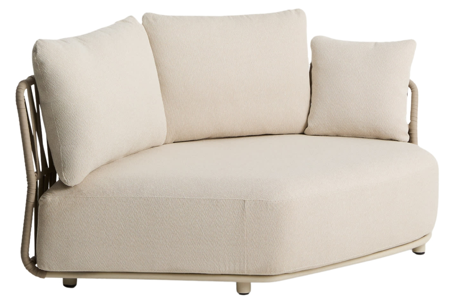 Kave Home Béžový zahradní modul Osani 167 cm s výpletem